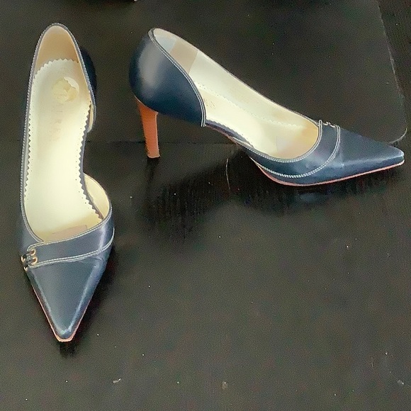 Lauren by Ralph Lauren Lexi navy blue heel size 7 - Picture 1 of 6